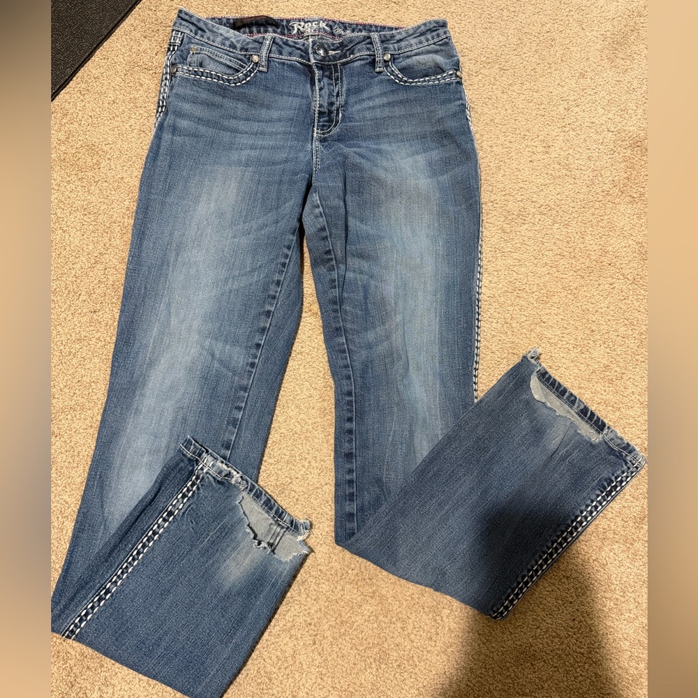 Classic Blue Straight Leg Jeans for Women